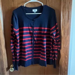 Old Navy Blue And Red Striped Cardigan Size XXL